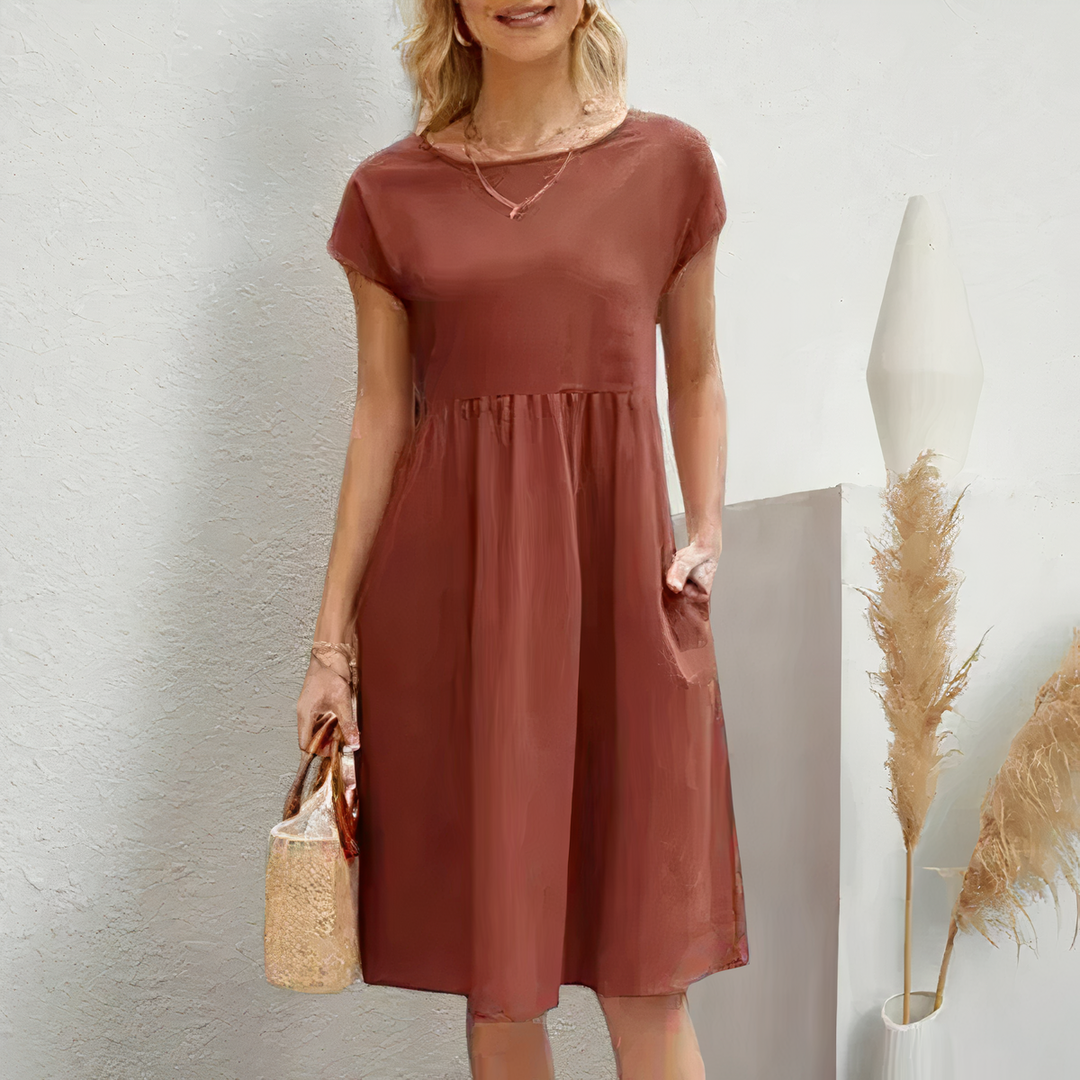 Levoire | Robe D'Été Mi-Mollet Avec Poches Pêche