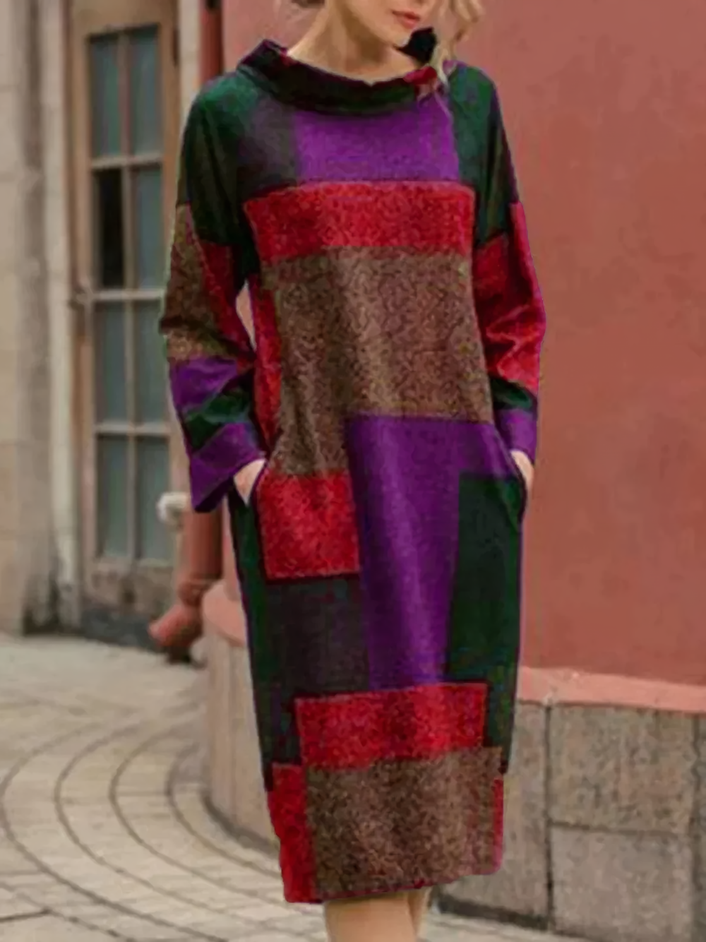 Levoire | Robe Patchwork pour Femme Rot
