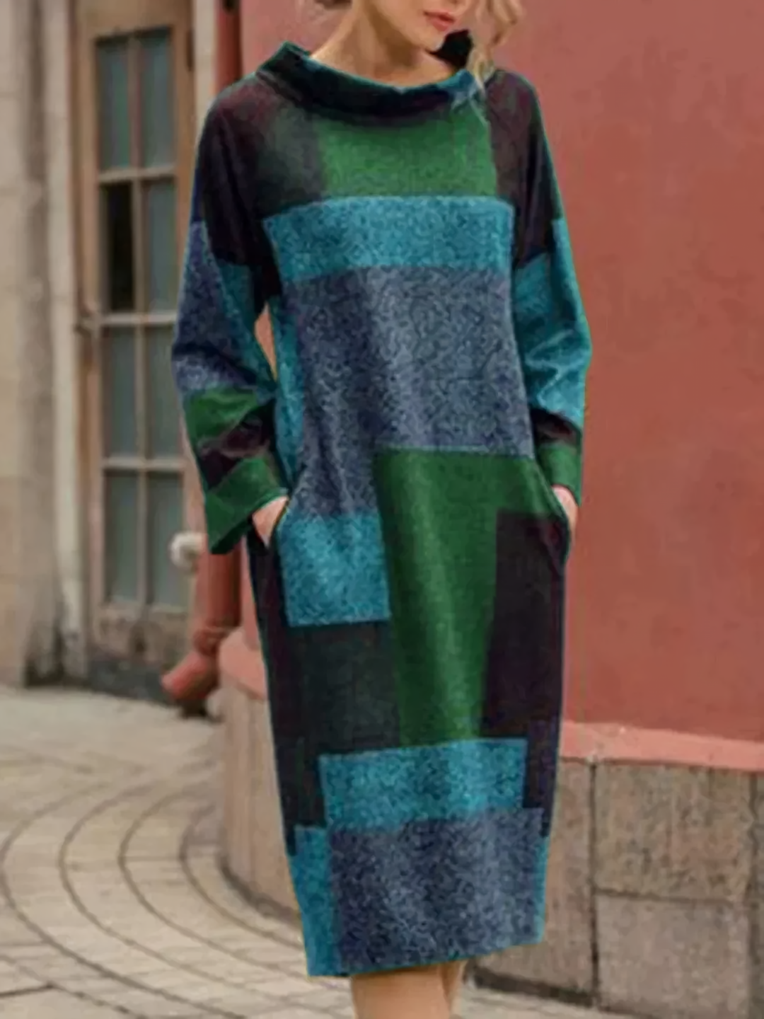 Levoire | Robe Patchwork pour Femme Vert