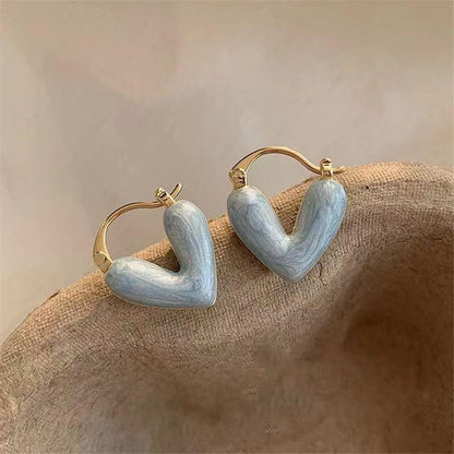 Levoire | Boucles D'Oreilles En Forme De Cœur Séduisantes Bleu