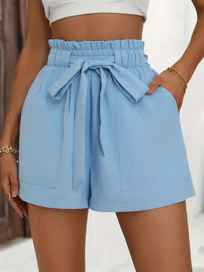 Levoire | Short Femme Courte Ample À Taille Haute Ciel bleu