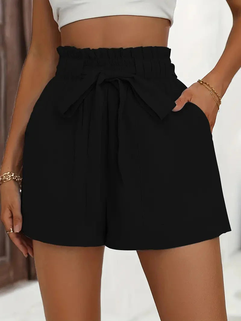 Levoire | Short Femme Courte Ample À Taille Haute Noir