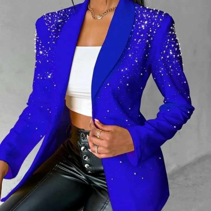 Levoire | Blazer Avec Décoration En Perles Pour Femmes Bleu