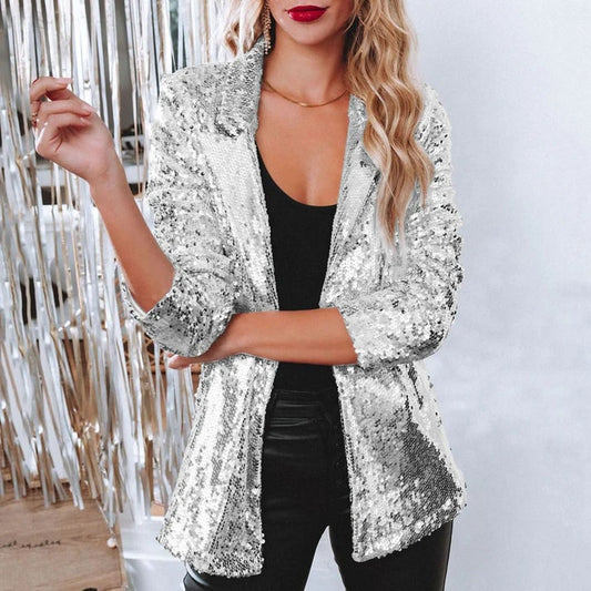 Levoire | Blazer À Paillettes De Luxe Pour Toute Occasion Argent