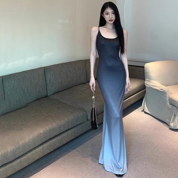 Levoire | Robe Maxi Élégante Avec Coupe Raffinée Gris