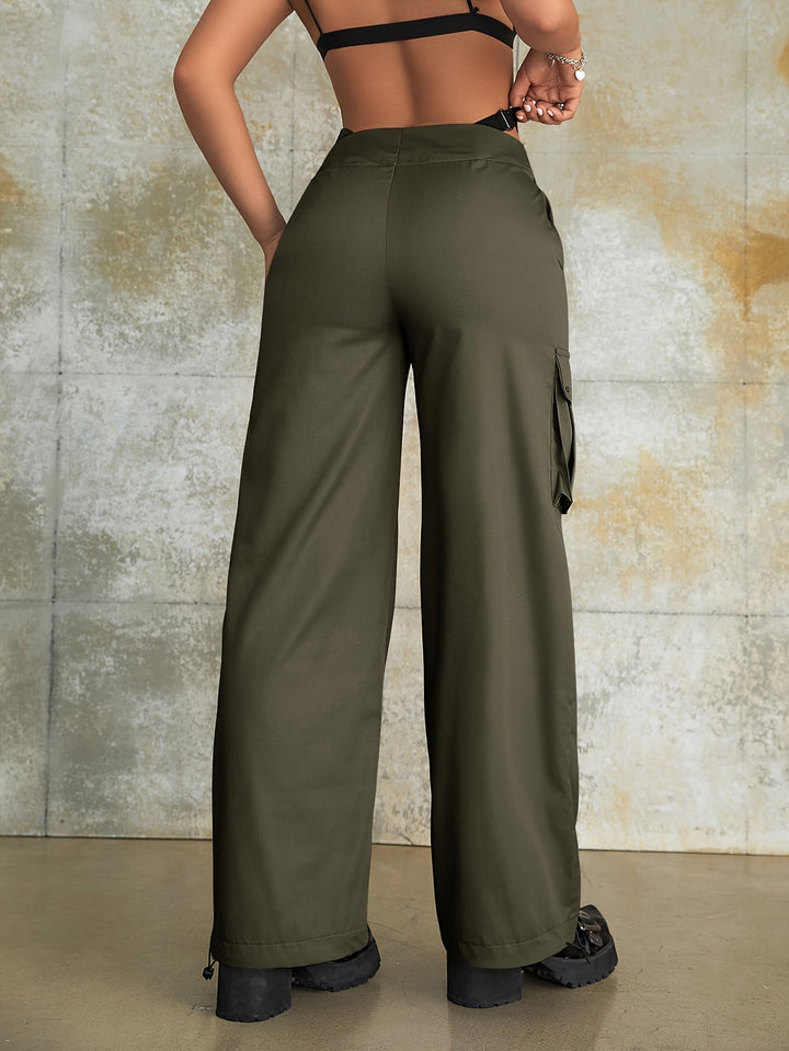 Levoire | Pantalon Cargo À Taille Haute Tendance Avec Détails De Poches