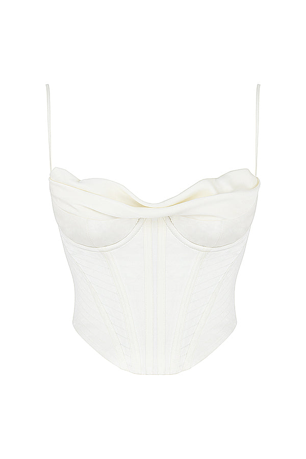 Levoire | Couleur Blanche Corset Extensible En Satin