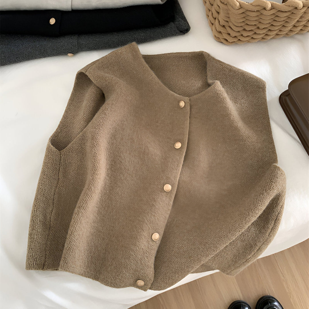 Levoire | Top En Tricot Élégant Pour L'Automne Khaki