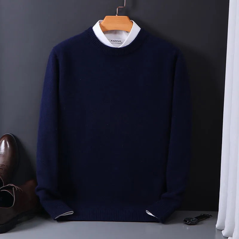 Levoire | Pull Homme En Cachemire Doux Bleu marine