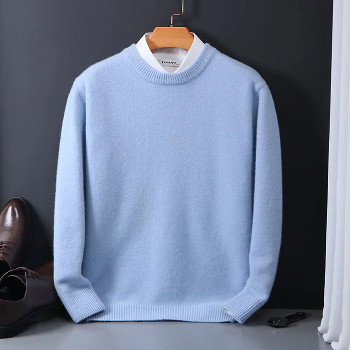 Levoire | Pull Homme En Cachemire Doux Bleu ciel