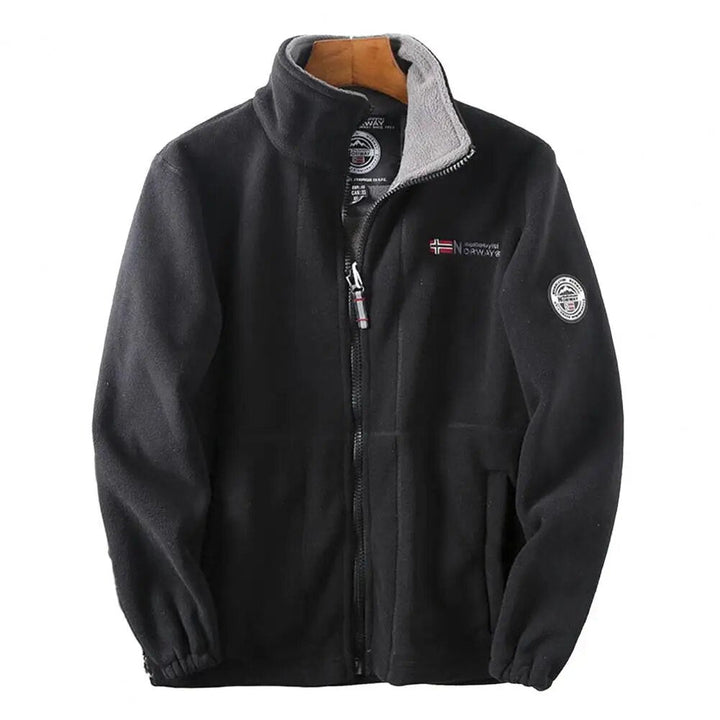 Levoire | Veste En Polaire Chaude Avec Fermeture Éclair Noir