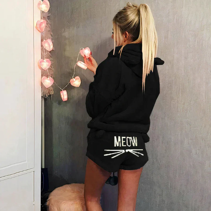 Levoire | Haut De Pyjama Pour Femmes Et Ensemble De Shorts Noir