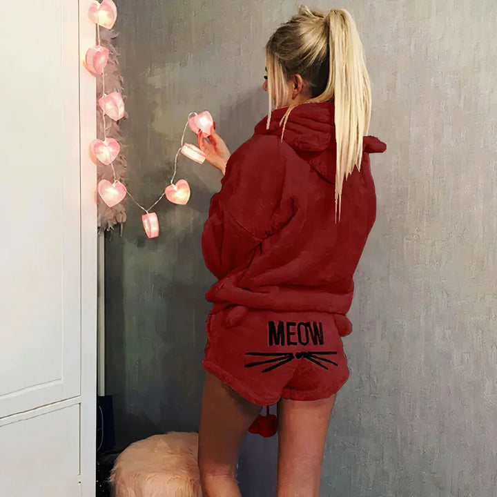 Levoire | Haut De Pyjama Pour Femmes Et Ensemble De Shorts Rot