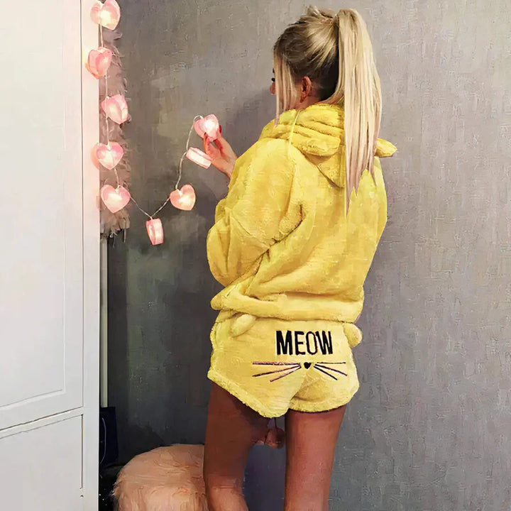 Levoire | Haut De Pyjama Pour Femmes Et Ensemble De Shorts Jaune