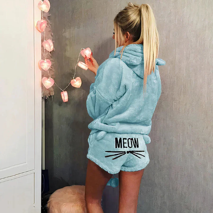Levoire | Haut De Pyjama Pour Femmes Et Ensemble De Shorts Bleu ciel