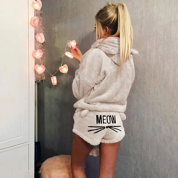 Levoire | Haut De Pyjama Pour Femmes Et Ensemble De Shorts Beige
