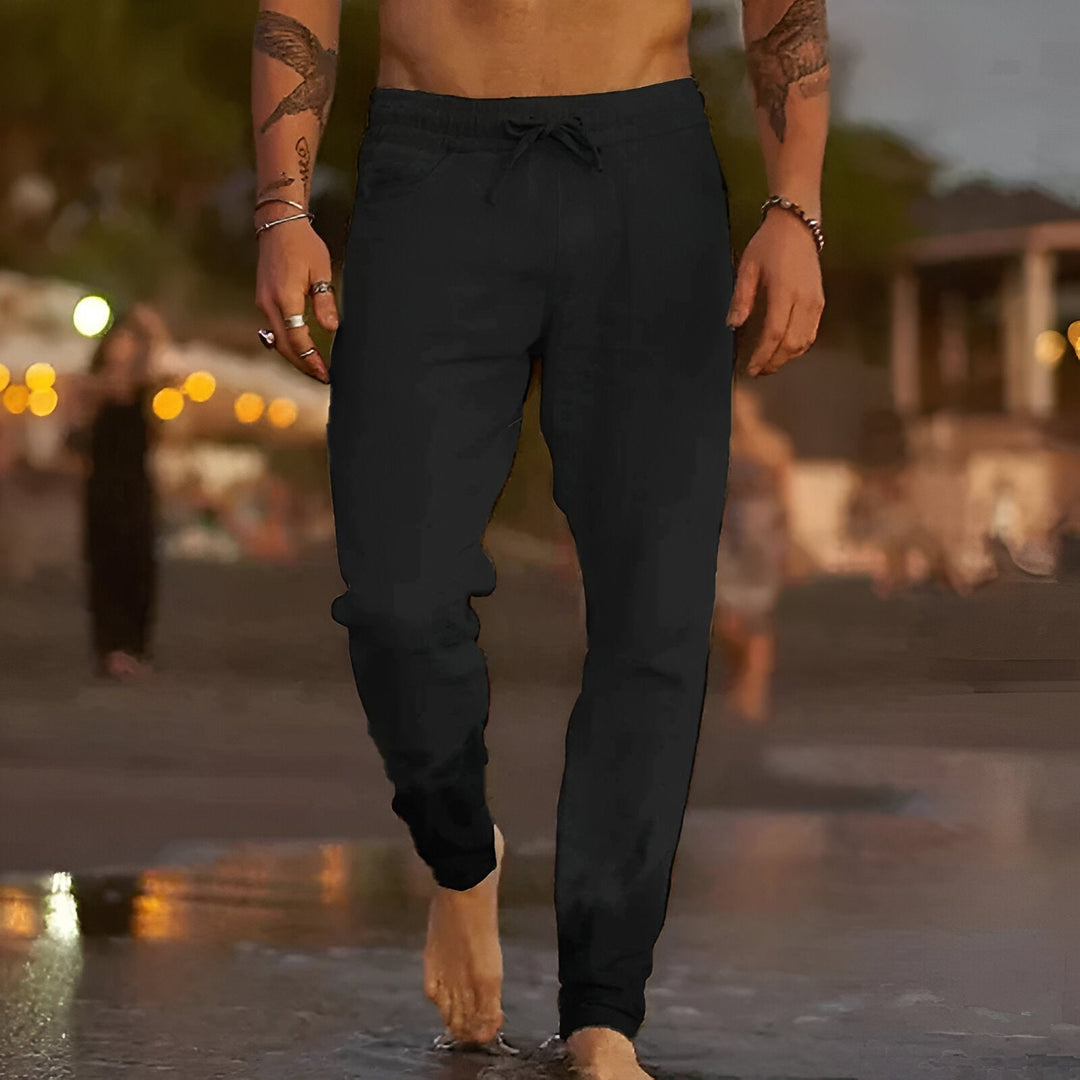 Levoire | Pantalon De Loisirs En Lin Noir