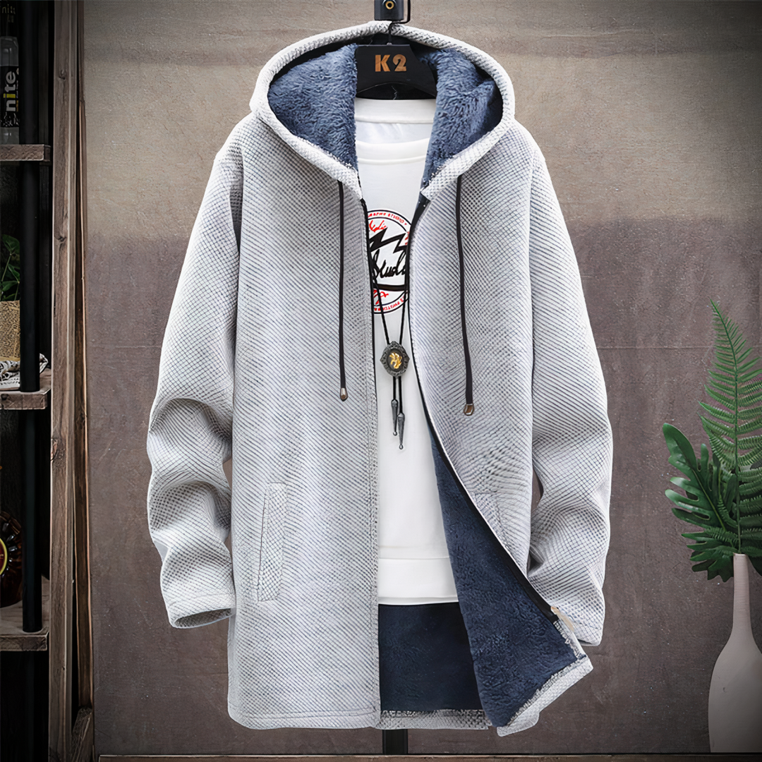 Levoire | Sweat à capuche mi-long avec Isolation Thermique et Style Élégant pour Femmes Gris clair