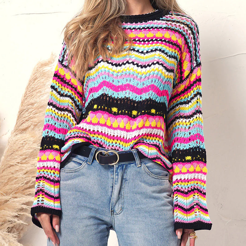 Levoire | En Tricot Rayé Colorées