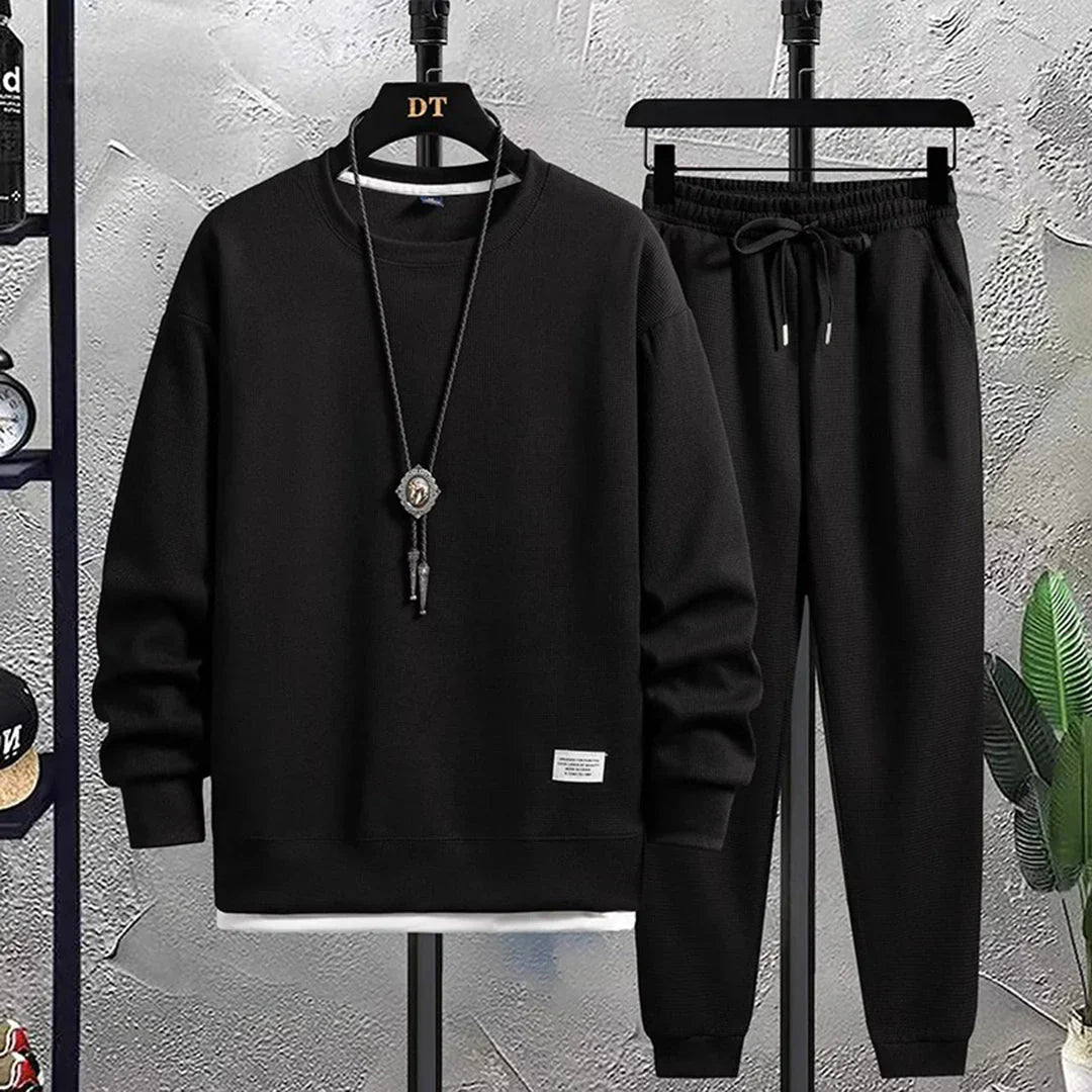 Levoire | Rennoissa Sweat À Capuche À Manches Longues Et Pantalon Avec Cordon Tenue Deux Pièces Noir