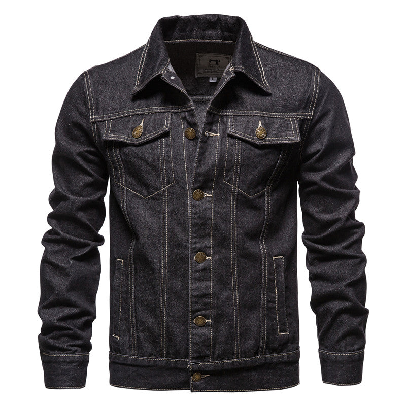 Levoire | Veste En Jean Classique Pour Hommes Noir