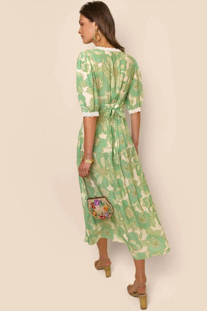 Levoire | Robe Midi Décontractée Et Élégante À Encolure En V