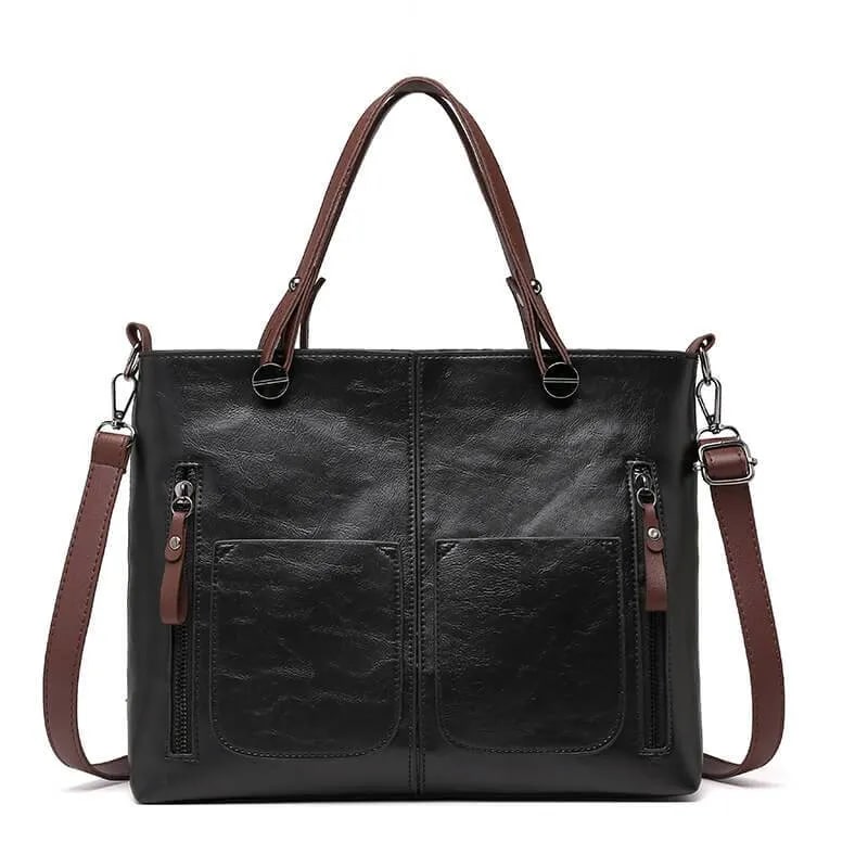 Levoire | Sac À Main Élégant Polyvalent Pour Femmes Stylées Noir 32cm x 26cm x 12cm