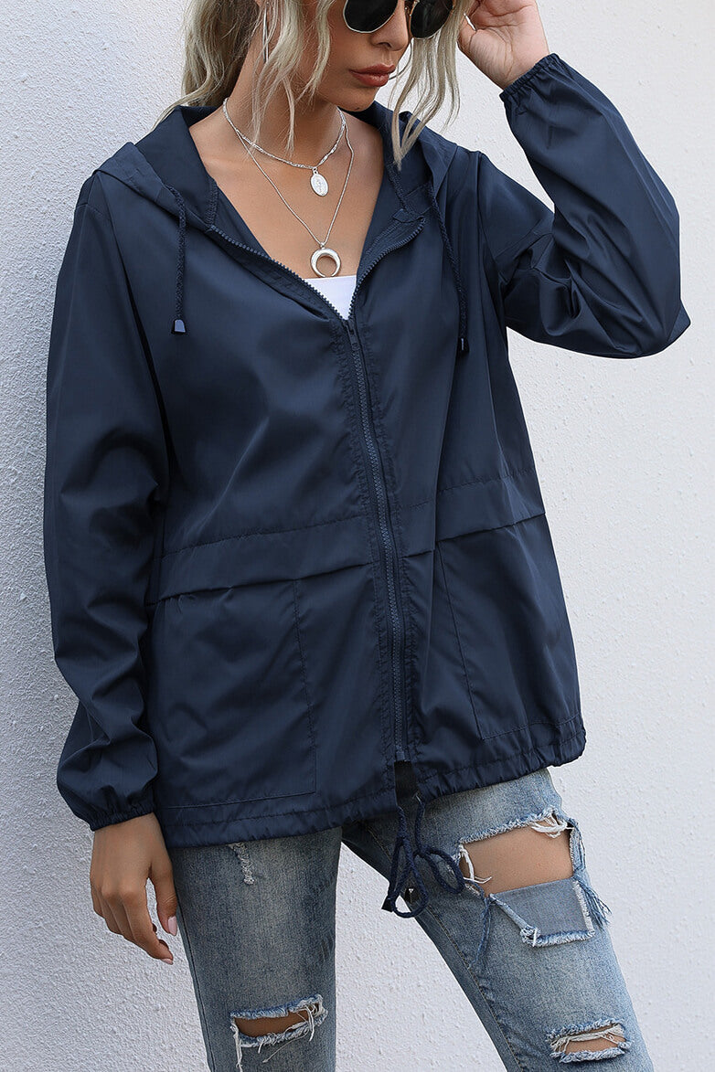 Levoire | Veste De Sport Coupe-Vent Avec Capuche Bleu marine