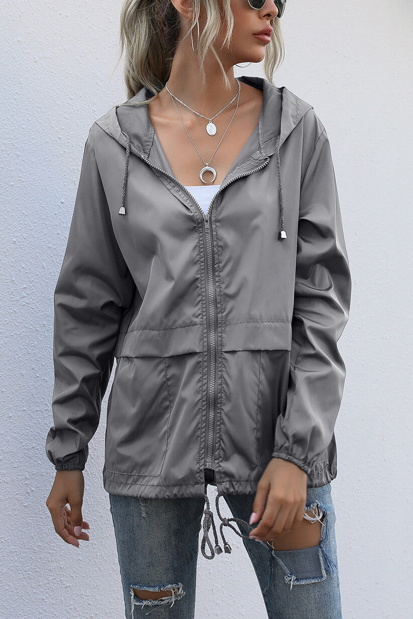 Levoire | Veste De Sport Coupe-Vent Avec Capuche Gris clair