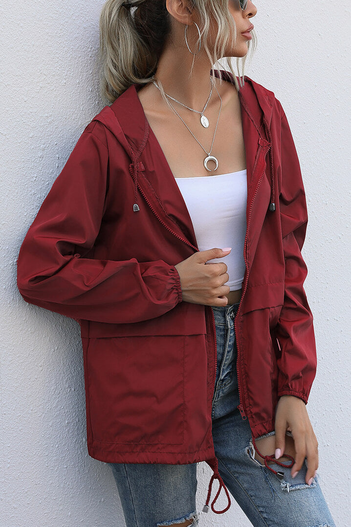 Levoire | Veste De Sport Coupe-Vent Avec Capuche Rot