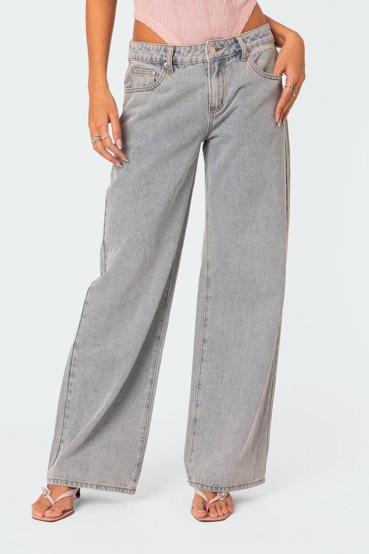 Levoire | Pantalon Large Stretch Pour Femmes À Taille Basse