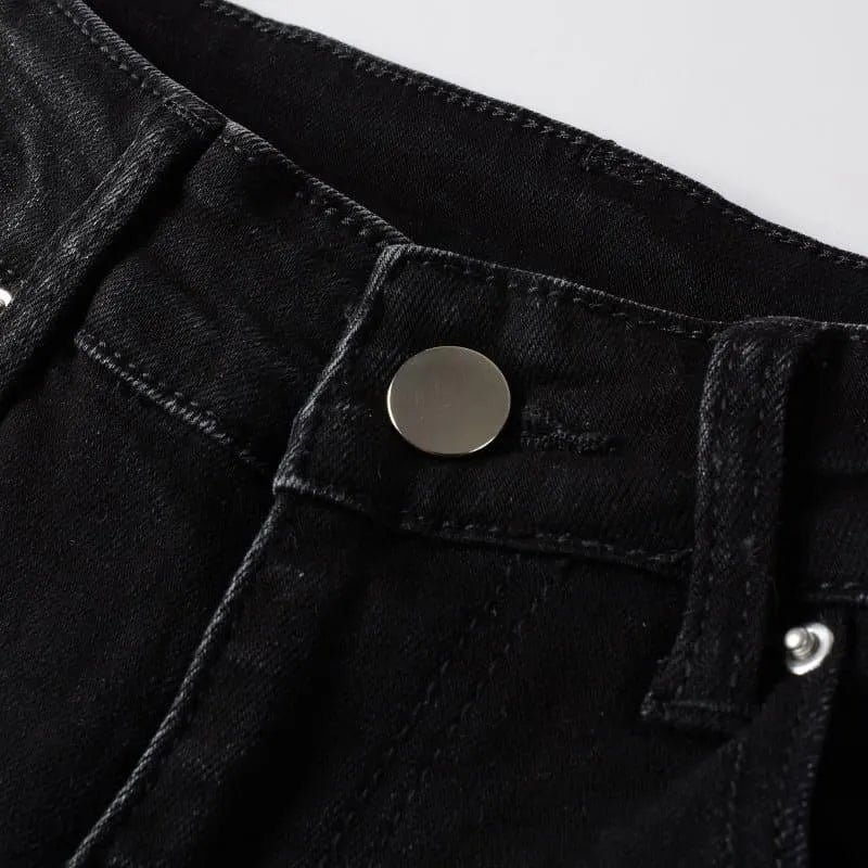 Levoire | Pantalons étoilés noirs pour hommes