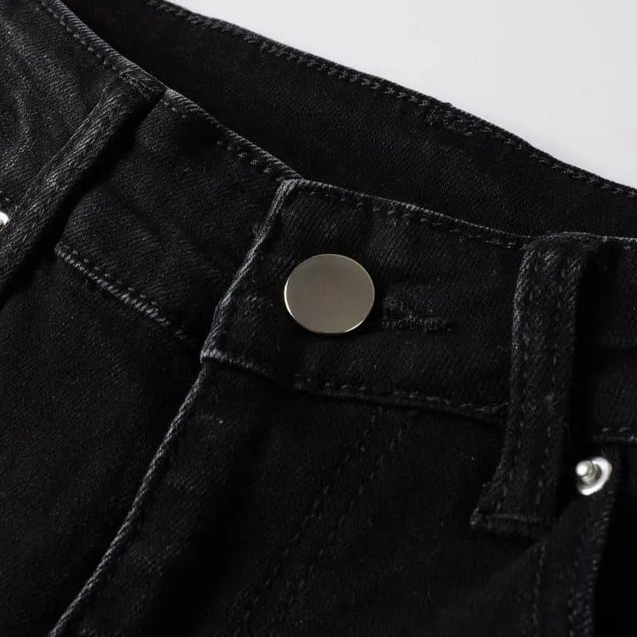 Levoire | Pantalons étoilés noirs pour hommes