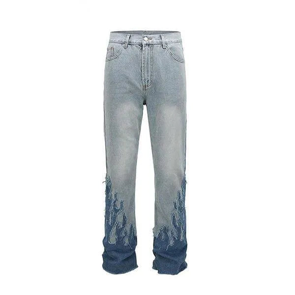 Levoire | Fiamma jeans coupés larges pour hommes Bleu ciel