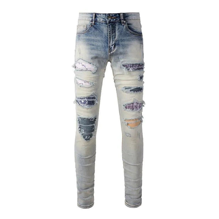 Levoire | Pantalons Macchiato pour hommes Bleu ciel