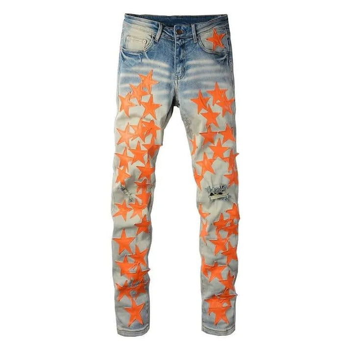 Levoire | Jeans Star pour hommes Orange