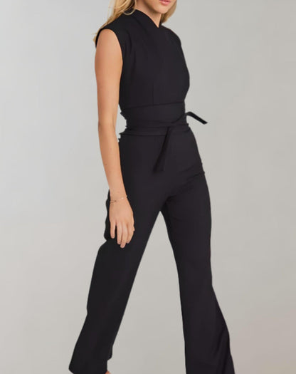 Levoire | Combinaison Élégante Avec Jambe Évasée Noir