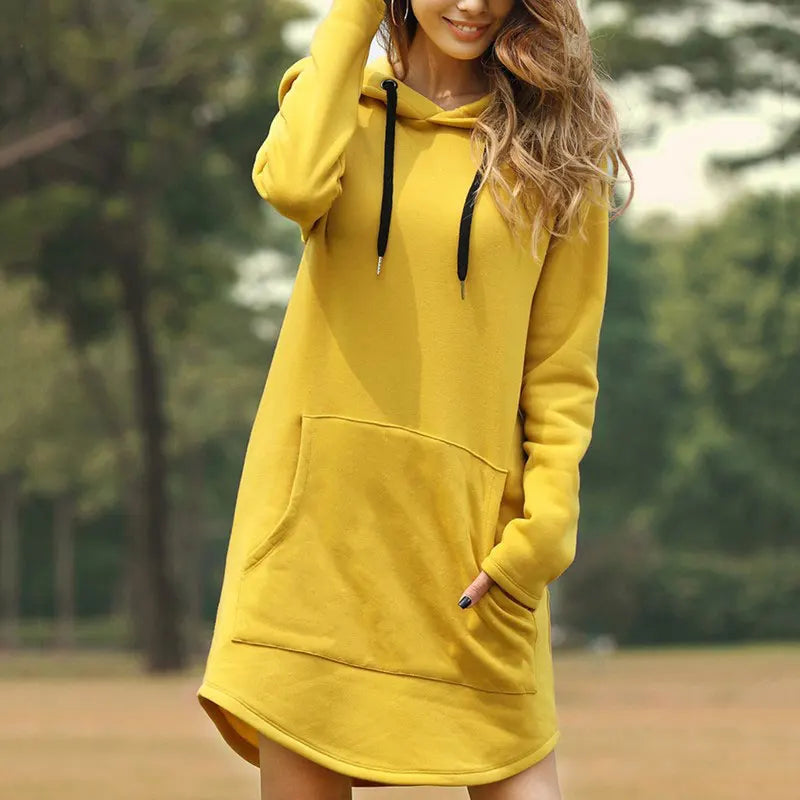 Levoire | Robe À Capuche Élégante Et Confortable Jaune