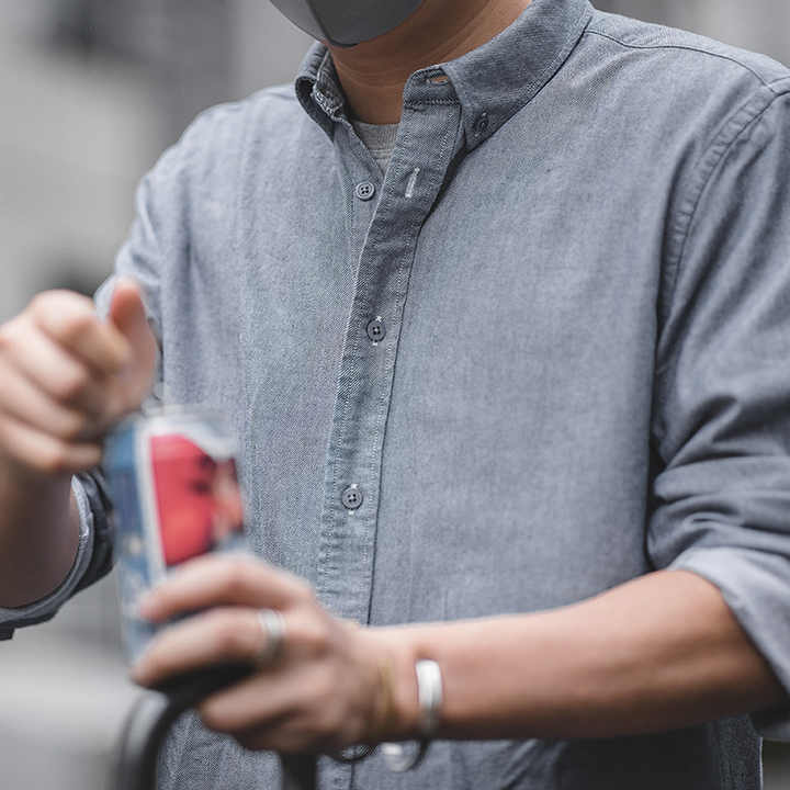 Levoire | Chemise Pour Homme Intemporelle Élégante Et Polyvalente Gris Bleu