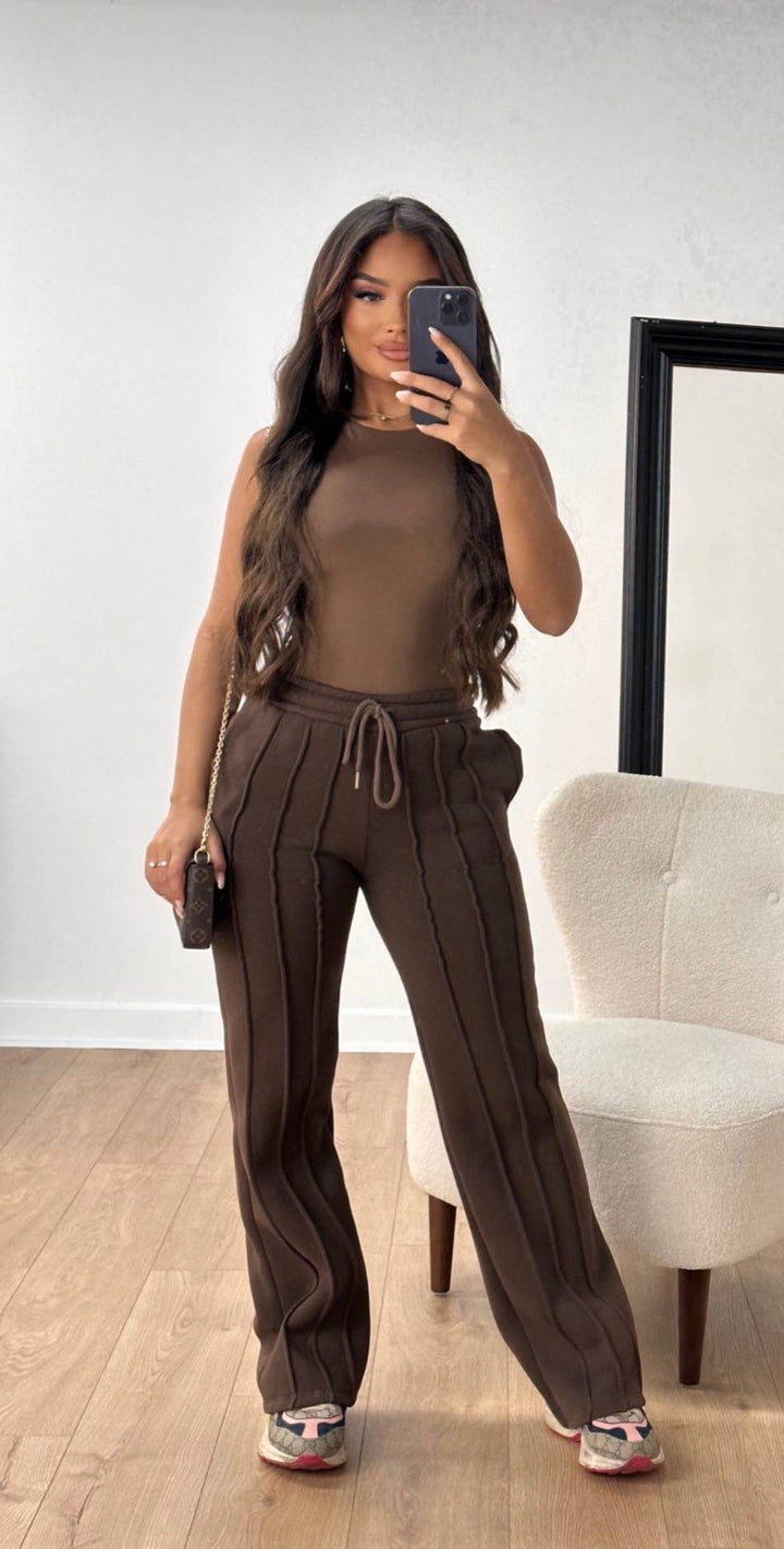 Levoire | Pantalon Femme Droit Avec Cordon Rayé