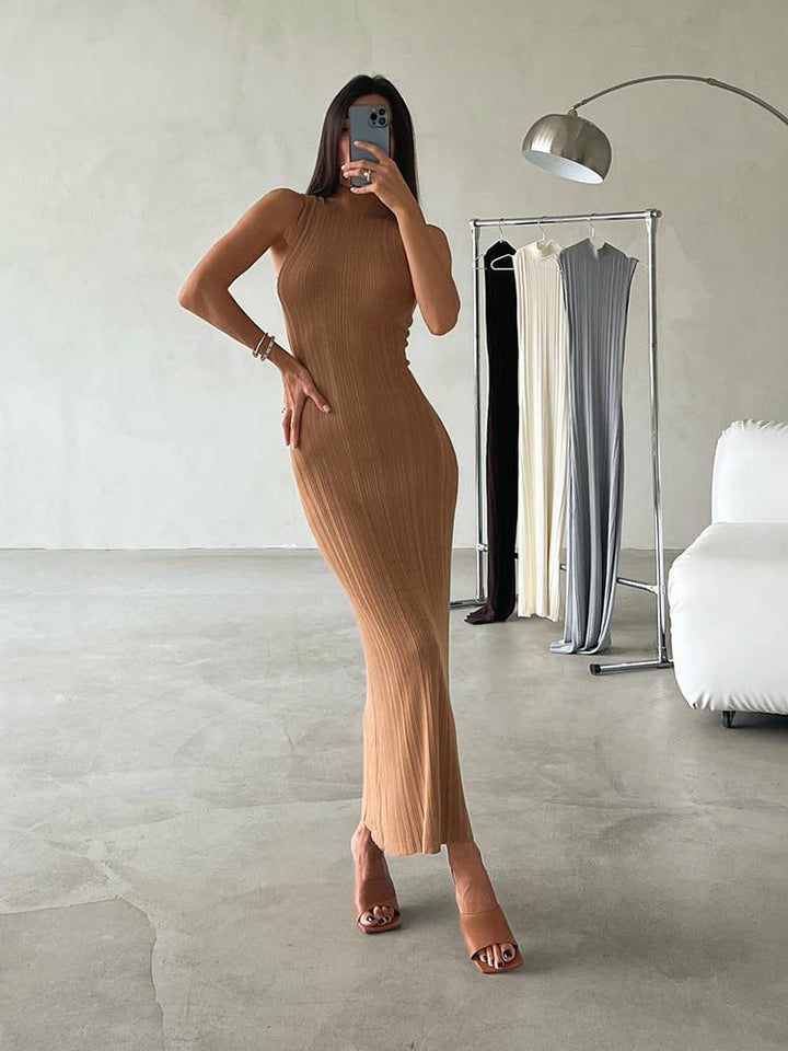 Levoire | Robe Maxi Élégante En Rib Pour Femmes