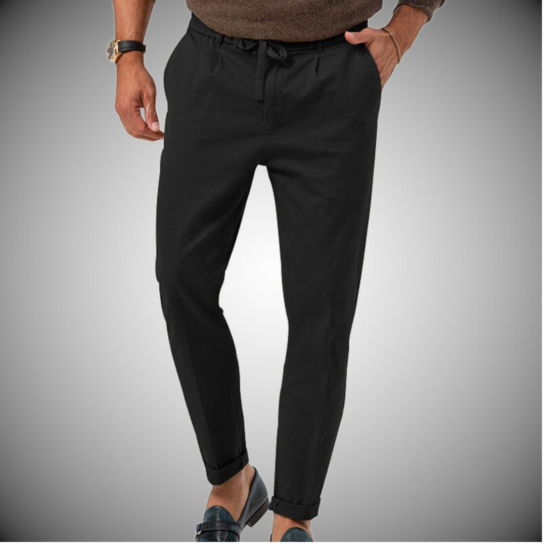 Levoire | Pantalon En Lin Pour Hommes Noir