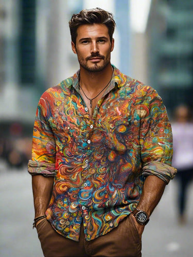 Levoire | Chemise Colorée Avec Boutons Pour Hommes