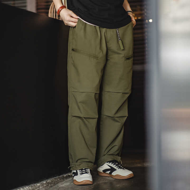 Levoire | Pantalon Cargo Rétro Avec Double Pince Et Cordon De Serrage