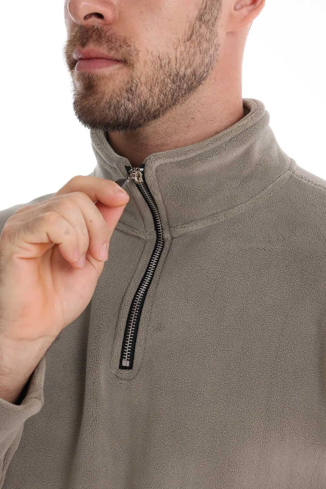 Levoire | Pull Fleece Avec Col Zippé