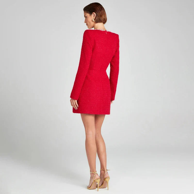 Levoire | Élégant Mini Robe Avec Accent En Perles