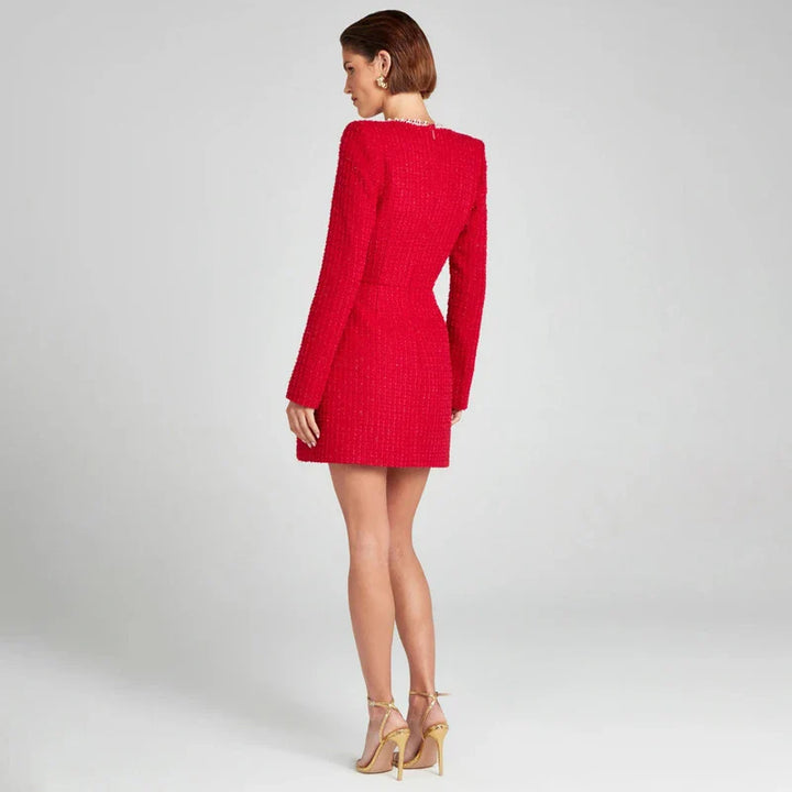 Levoire | Élégant Mini Robe Avec Accent En Perles