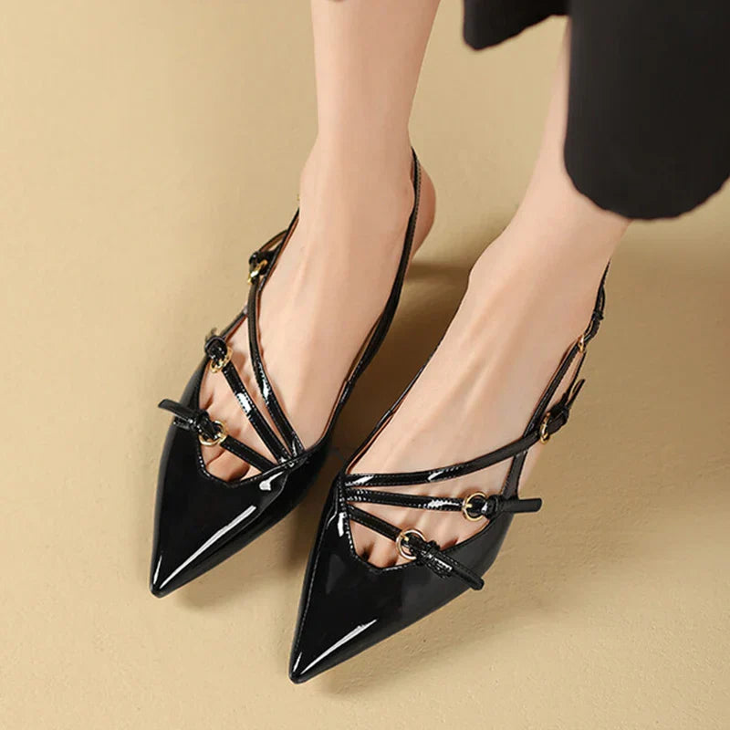 Levoire | Sandales En Cuir Rétro Avec Talon Et Boucle