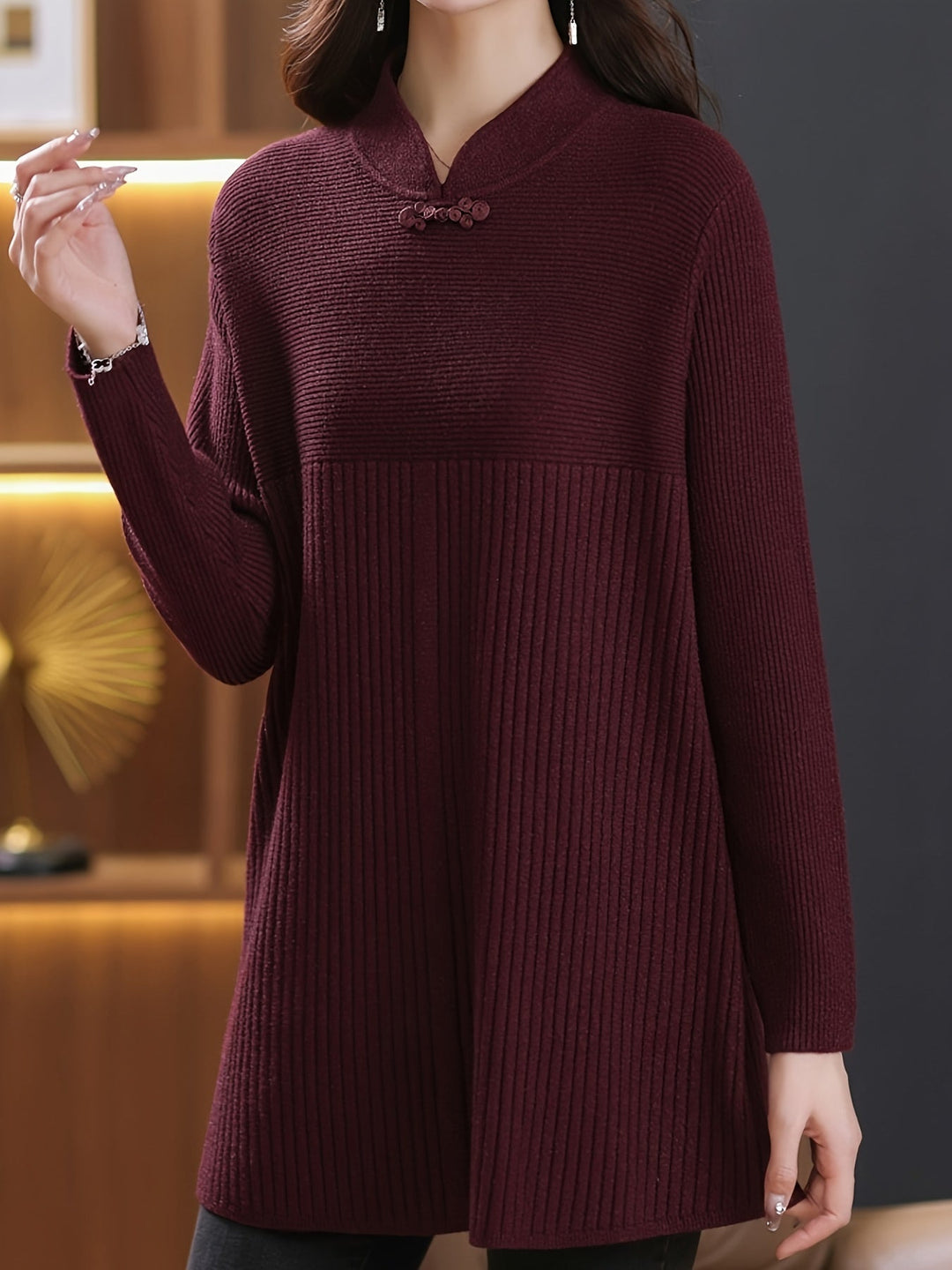 Levoire | Pulls En Tricot Élégants Avec Boutons Et Col Montant