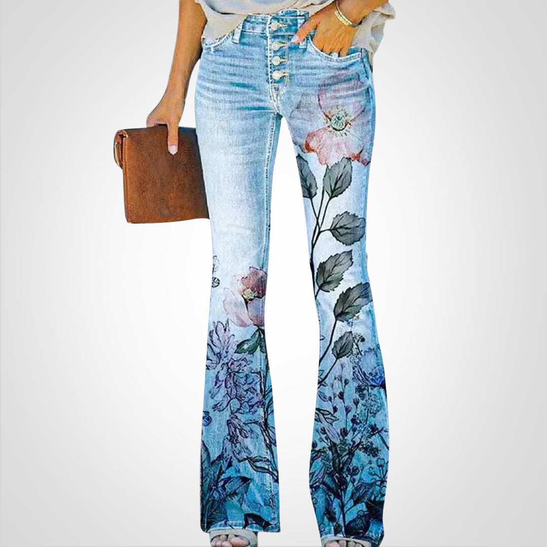 Levoire | Denim Fleur Motif Rosa Fleur